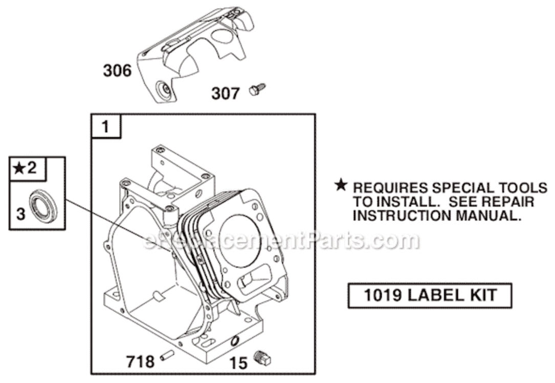 Page A Diagram and Parts List for 124435 8101 Briggs and Stratton Engine